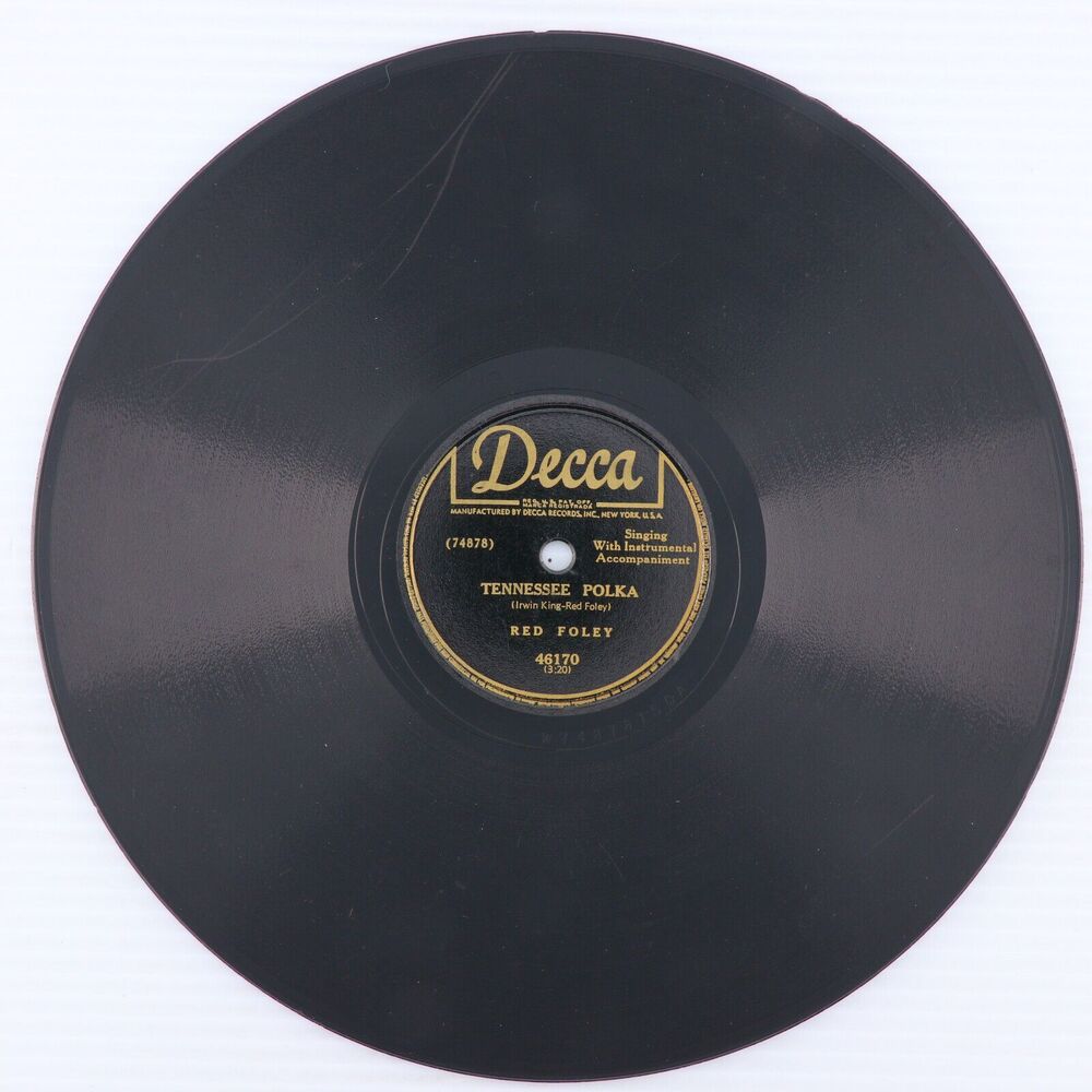Red Foley – Tennessee Polka / I'm Throwing Rice - 1949 10" 78 rpm Record 46170 - Picture 2 of 16